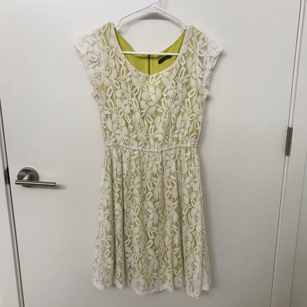 Lace two tone dress